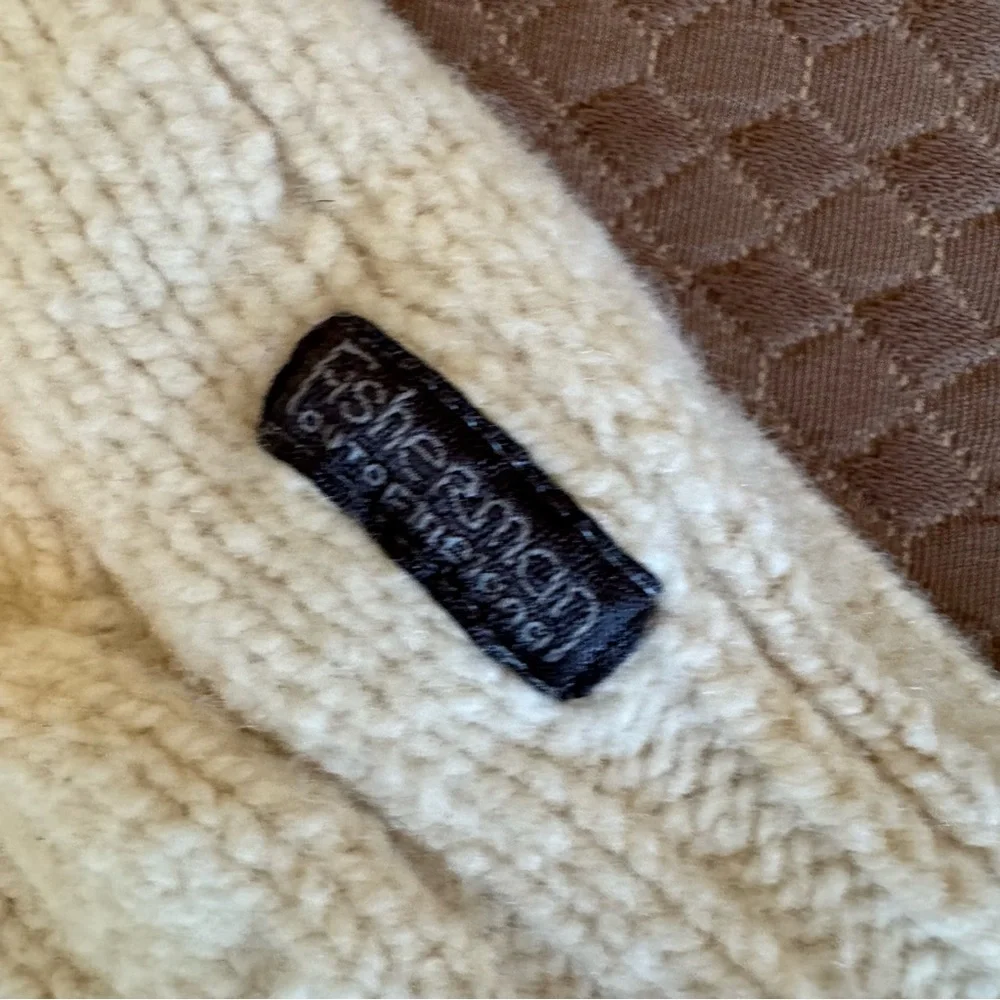 🦋Fisherman Out of Ireland Pure Wool Cashmere Blend Cable Knit Turtleneck🦋 - Picture 8 of 12